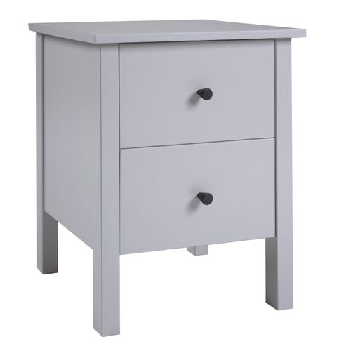 Chevet 2 tiroirs H.60 cm MARGOT Gris