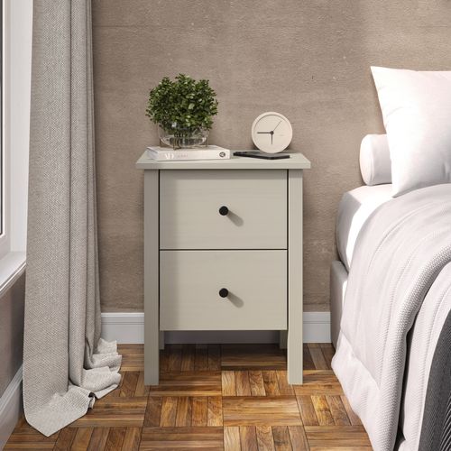 Chevet 2 tiroirs H.60 cm MARGOT Taupe