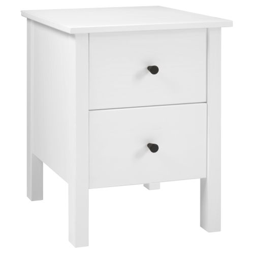 Chevet 2 tiroirs H.60 cm MARGOT blanc