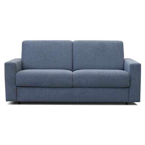 Canapé convertible express 3 places ORANE tissu gris matelas 17 cm