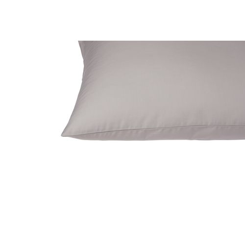 Lot De 2 Taies D'oreiller Percale De Coton Thermorégulée Gris Clair 65 X 65 Cm Gris Clair
