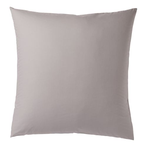 Lot De 2 Taies D'oreiller Percale De Coton Thermorégulée Gris Clair 65 X 65 Cm Gris Clair
