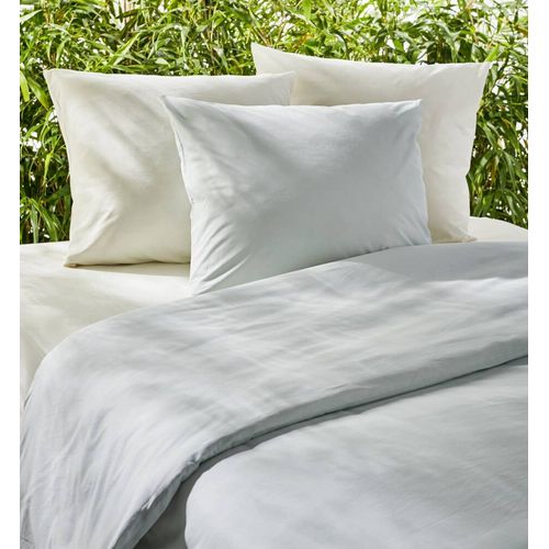 Lot De 2 Taies D'oreiller Coton Bio Vert D'eau 50 X 70 Cm Vert Clair