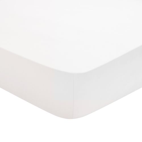 Drap Housse Studio Coton Blanc 90 X 190 Cm Blanc