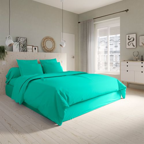 Housse De Couette Studio Coton Vert 240 X 260 Cm Vert