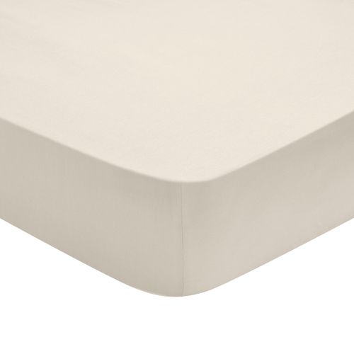 Drap Housse Influence Percale Coquille 80 X 190 Cm Beige