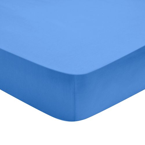 Drap Housse Influence Percale Lazuli 80 X 190 Cm Bleu