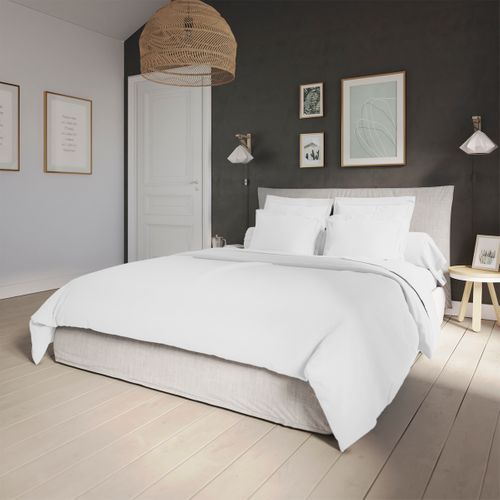 Housse De Couette Influence Percale Blanc 140 X 200 Cm Blanc