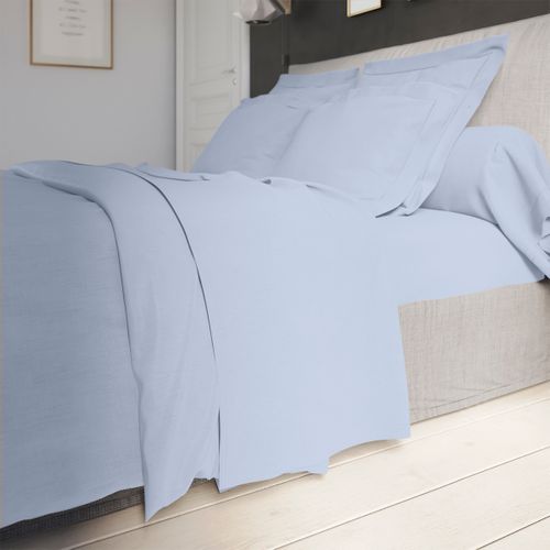 Housse De Couette Influence Percale Brise 200 X 200 Cm Bleu