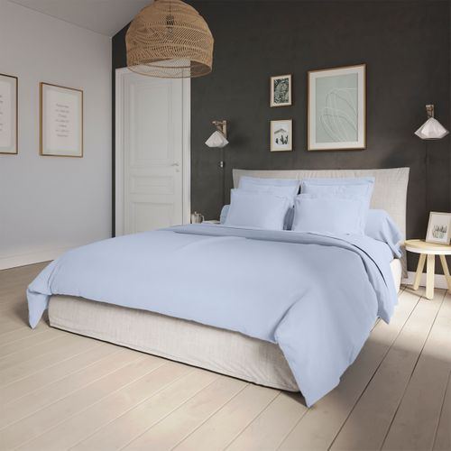 Housse De Couette Influence Percale Brise 200 X 200 Cm Bleu
