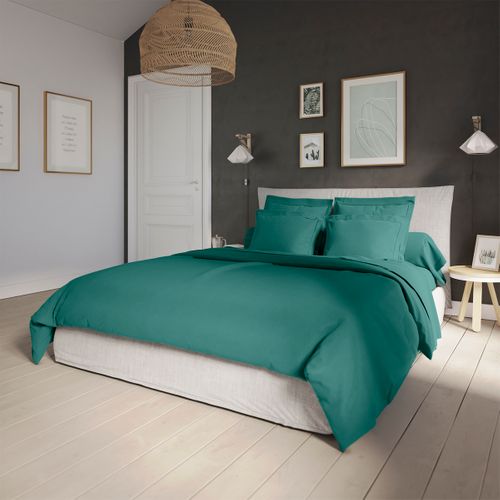 Housse De Couette Influence Percale Forêt 200 X 200 Cm Vert