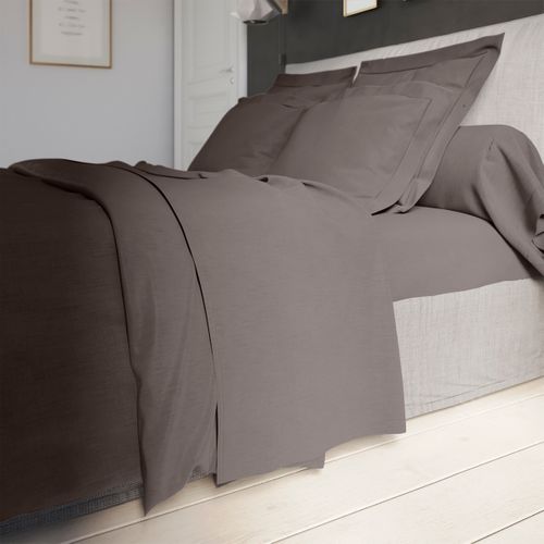 Housse De Couette Influence Percale Granit 240 X 260 Cm Gris