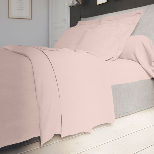 Housse De Couette Influence Percale Litchi 140 X 200 Cm Rose
