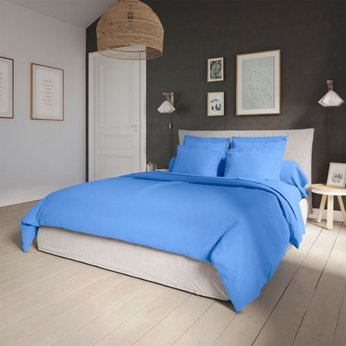 Housse De Couette Influence Percale Lazuli 240 X 260 Cm Bleu