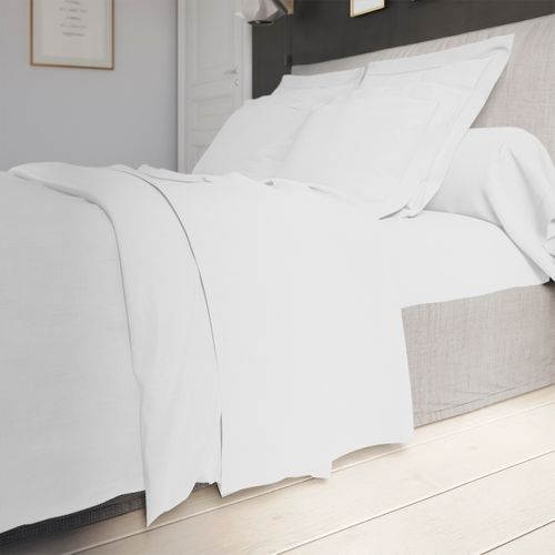 Drap Plat Influence Percale Blanc 270 X 310 Cm Blanc