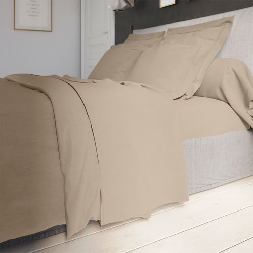 Taie De Traversin Influence Percale Osier 160 Cm Beige