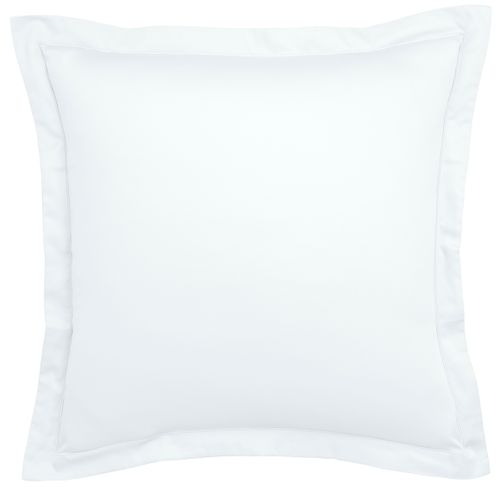 Taie D'oreiller Partition Satin De Coton Coloris Blanc 65 X 65 Cm Blanc