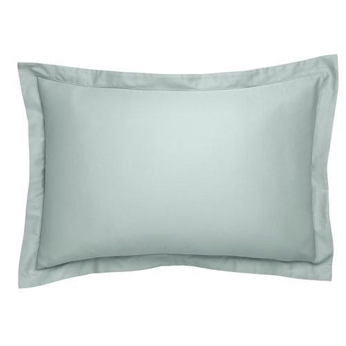 Taie D'oreiller Partition Satin De Coton Coloris Menthe 65 X 65 Cm Vert
