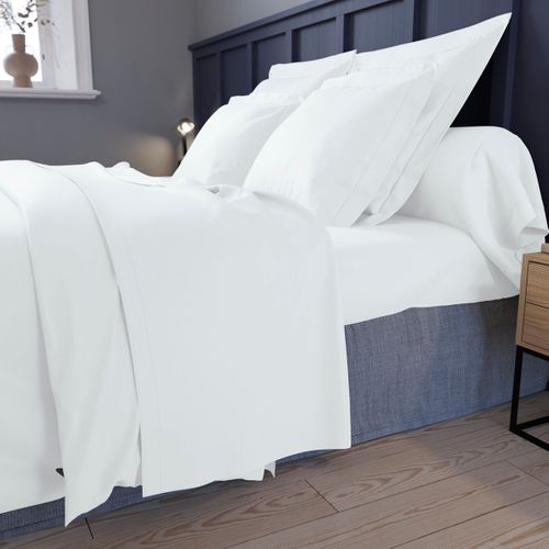 Taie De Traversin Partition Satin De Coton Coloris Blanc 160 Cm Blanc