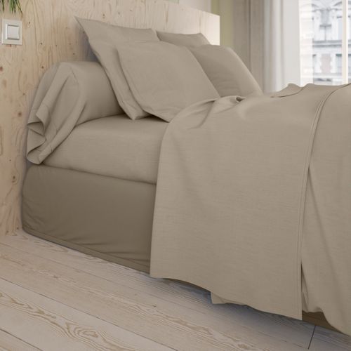 Taie D'oreiller Studio Coton Sable 50 X 75 Cm Beige