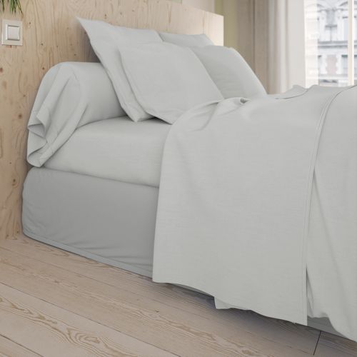 Taie D'oreiller Studio Coton Gris Perle 50 X 75 Cm Gris