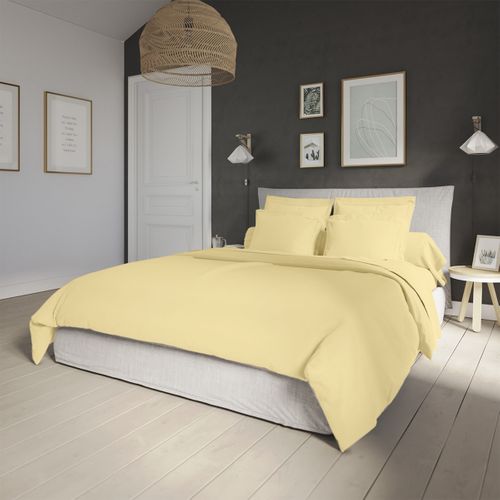 Housse De Couette Influence Percale Mimosa 240 X 260 Cm Jaune