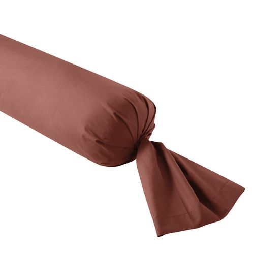 Taie De Traversin Influence Percale Brique 160 Cm Rouge