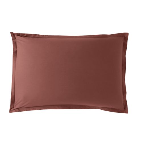 Taie D'oreiller Influence Percale Brique 60 X 60 Cm Rouge