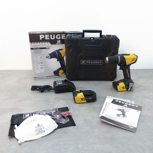 Perceuse Peugeot Energydrill-18v20 - 2 Batteries 18v 2.0 Ah - 1 Chargeur 250312