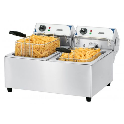 Friteuse Électrique 2x10l 2x2800w Inox - Cfe102