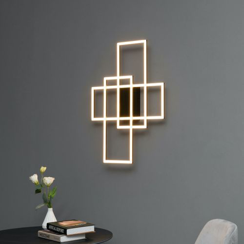 Plafonnier Ou Applique LED Dimmable Futuriste Triple Rectangle - Eli