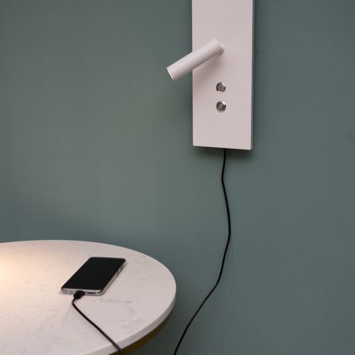 Applique Liseuse LED Double Interrupteur Et Recharge USB - Hasta