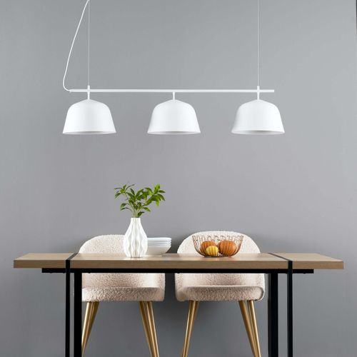 Grande Suspension Scandinave Métal Blanc - Oviedo