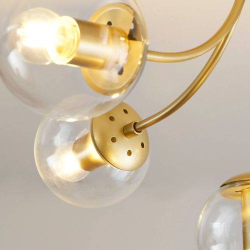 Plafonnier Laiton Élégantes Boules Dorées - Ciara