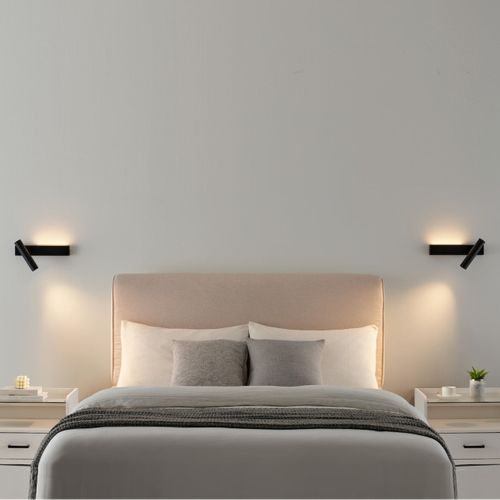 Applique Noire Tête De Lit Liseuse Droite  - Lodvi - Droite