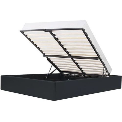 Eclipse Lit Adulte 160x200 Cm Avec Coffre De Rangement - Simili Noir