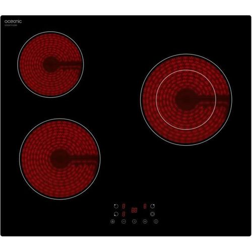 Plaque Vitrocéramique 3 foyers 5200w 59cm - Oceatv3z60