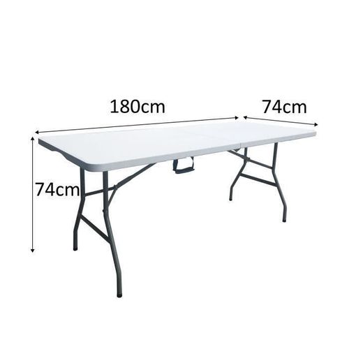 Table Pliante de jardin - 180 Cm - 8 Personnes - Plastique