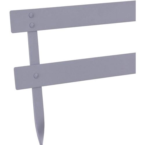 Set Bistrot Ensemble Repas De Jardin Table Pliante + 2 Chaises Structure : Acier Coloris : Gris