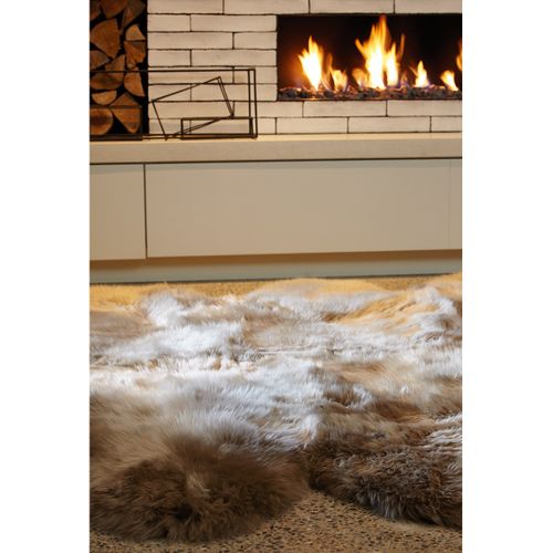 Descente De Lit Softy En Peau - Argent - 60x90 Cm