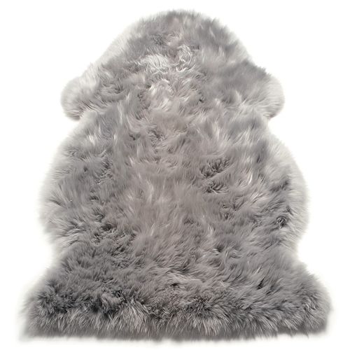 Descente De Lit Softy En Peau - Argent - 60x90 Cm