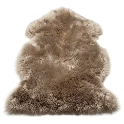 Descente De Lit Softy En Peau - Taupe - 60x90 Cm