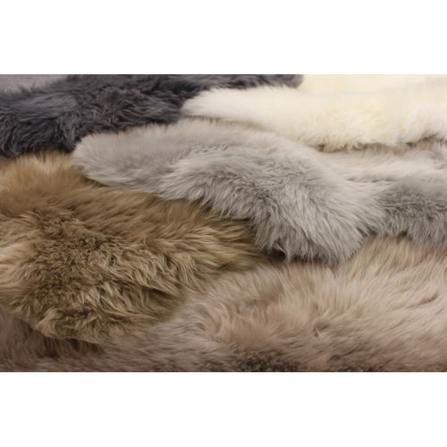 Descente De Lit Softy En Peau - Blanc Cassé - 180x180 Cm