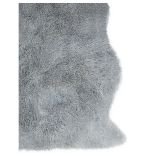 Descente De Lit Fur En Polyester - Argent - 140x200 Cm