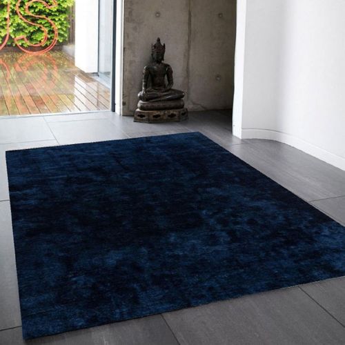 Tapis De Salon Lou En Polyester - Bleu Marine - 120x170 Cm