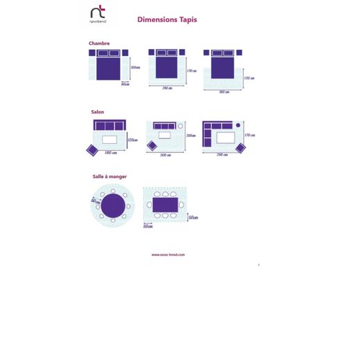 Tapis De Salon Long Island Blue En Coton - Bleu Lagon - 230x330 Cm