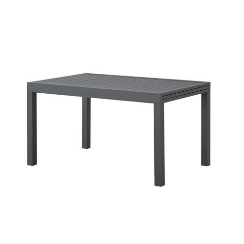 Table De Jardin - 6 à 10 Personnes - Structure Aluminium - L 135-270 X P 90 X H 75 cm - Gris Foncé