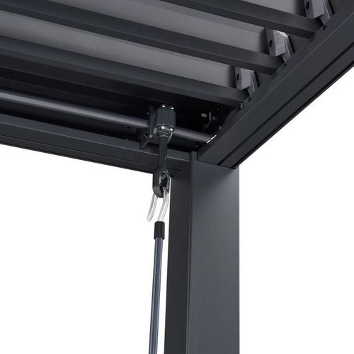 Pergola Bioclimatique Gaya - Structure En Aluminium Et En Acier - 290x290xh240 Cm - Gris