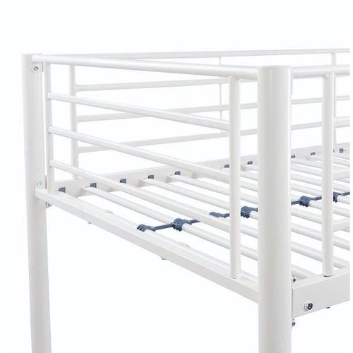 Lit Mezzanine Eliot 90 X 190 Cm - Métal - Sommier Inclus - Blanc