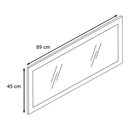 Miroir Gris  Brillant (hxlxp): 45 X 89 X 2